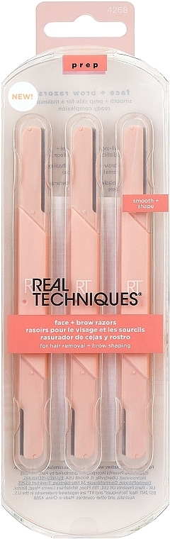 Rasierer für Gesicht und Augenbrauen 3 St. - Real Techniques Face and Brow Razors — Bild N3