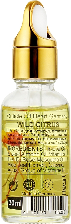 Nagelhautöl Zitrusfrüchte - Heart Germany Wild Citrus Cuticle Oil — Bild N2