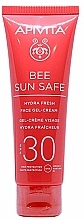 Feuchtigkeitsspendendes Sonnenschutzgel für das Gesicht mit Meeresalgen und Propolis SPF 30 - Apivita Bee Sun Safe Hydra Fresh Face Gel-Cream SPF30 — Bild N1