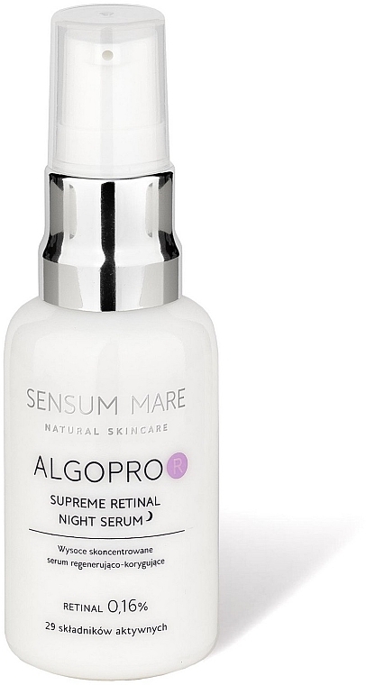 Hochkonzentriertes regenerierendes und korrigierendes Serum mit 0,16 % Retinal und Phosphoceramid-Komplex - Sensum Mare Algopro R Supreme Retinal Night Serum — Bild N1