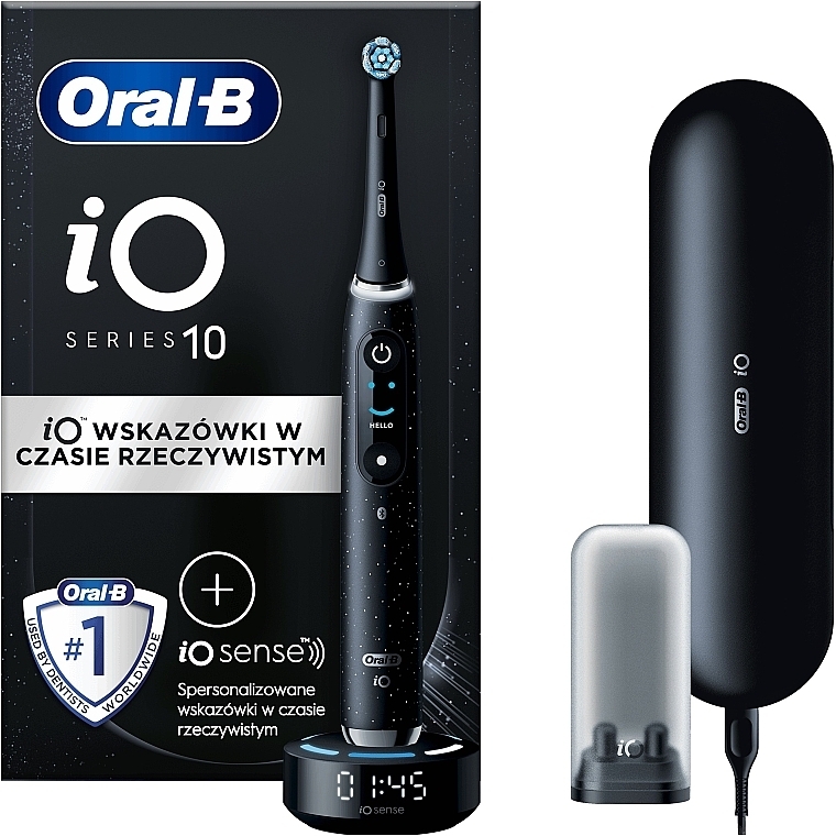 Elektrische Zahnbürste schwarz gepunktet - Oral-B iO Series 10 Black — Bild N2