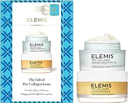 Düfte, Parfümerie und Kosmetik Gesichtspflegeset - Elemis The Gift Of Pro-Collagen Icons (Balsam 50g + Creme 30ml + Zubehör 1 St.)