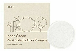 Düfte, Parfümerie und Kosmetik Wiederverwendbare Wattepads - Purito Inner Green Reusable Cotton Rounds