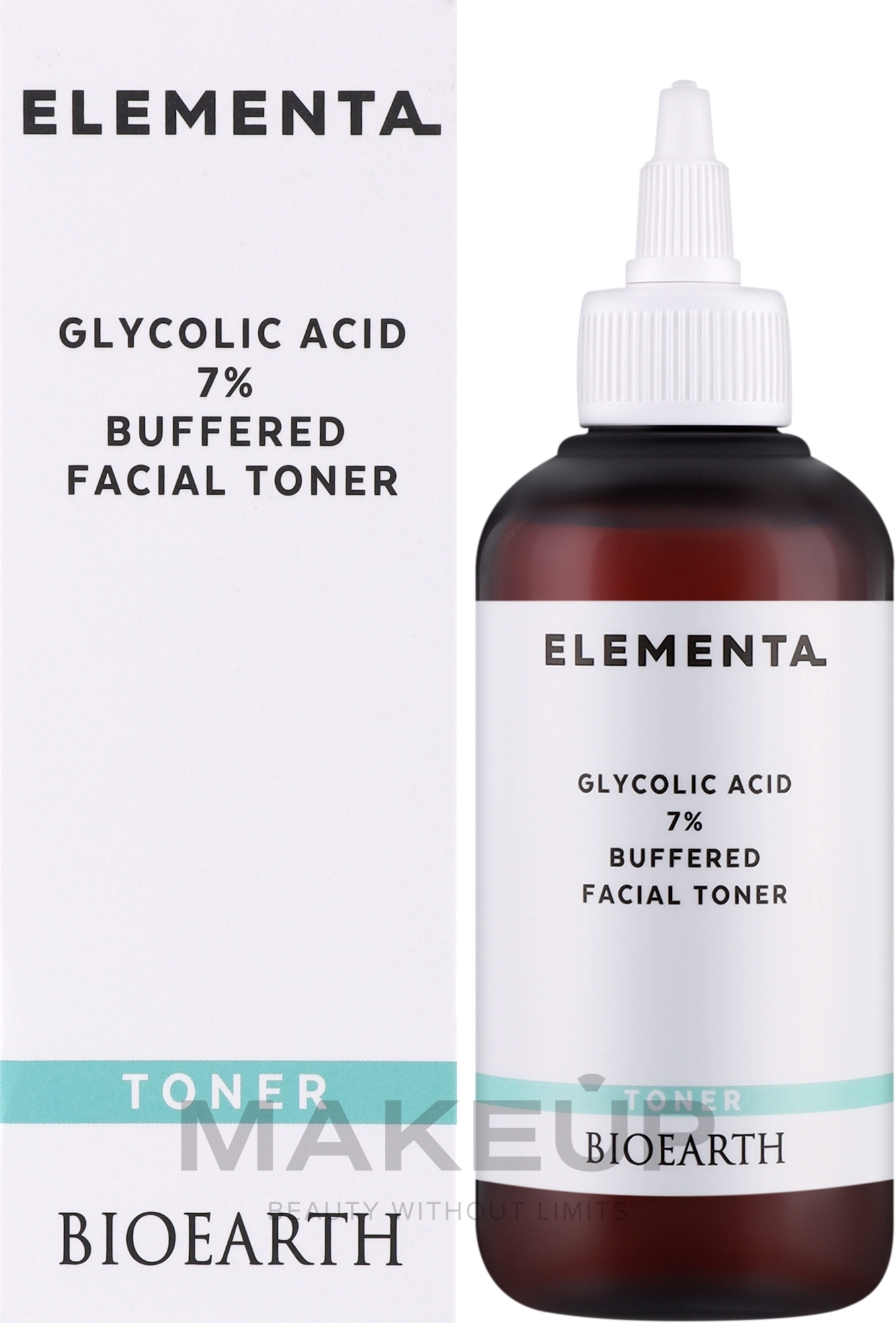 Gesichtstonikum mit Glykolsäure - Bioearth Elementa Glycolic Acid 7% Buffered Facial Toner  — Bild 200 ml