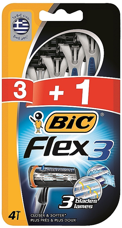 Einwegrasierer Flex 3 Classic 4 St. - Bic Flex 3 Classic — Bild N3