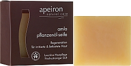 Düfte, Parfümerie und Kosmetik Regenerierende Pflanzenöl-Seife für irritierte und belastete Haut - Apeiron Amla Plant Oil Soap