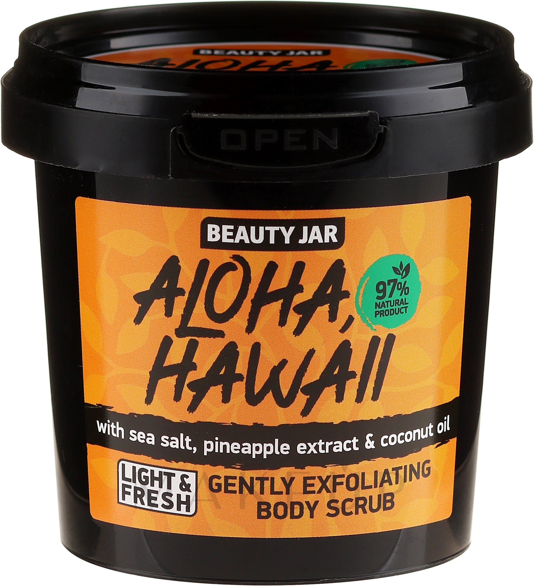 Sanftes Körperpeeling mit Meersalz, Ananasextrakt und Kokosöl - Beauty Jar Aloha Hawaii Gently Exfoliating Body Scrub — Foto 200 g