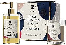 Set - HiSkin Home Cozy Christmas Raspberry & Sandalwood (Seife/250 ml + Kerze/150 g) — Bild N1