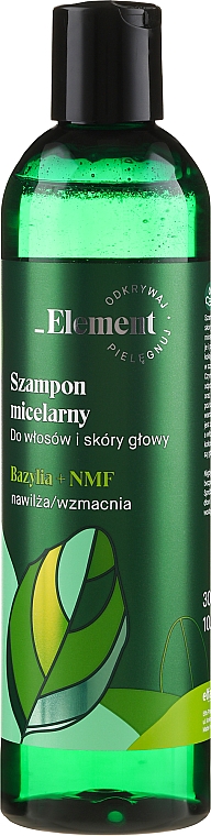 Stärkendes Shampoo gegen Haarausfall mit Basilikum Extrakt - _Element Basil Strengthening Anti-Hair Loss Shampoo