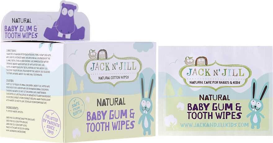 Reinigungstücher für Kinder- zahnfleisch und zähne - Jack N' Jill — Bild N1