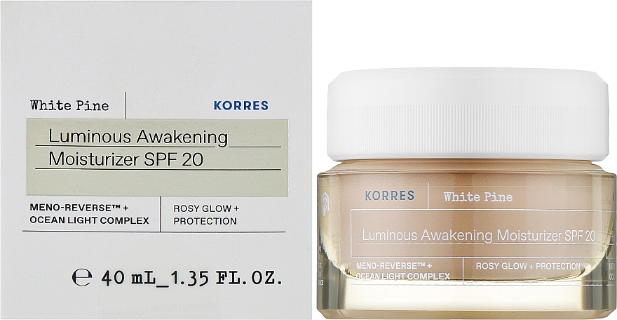 Gesichtscreme für den Tag SPF20 - Korres White Pine Luminous Awakening Moisturizer SPF20 — Bild N2