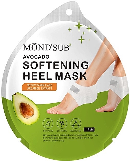 Beruhigende Fußmaske mit Avocado - Mond'Sub Avocado Softening Heel Mask  — Bild N1