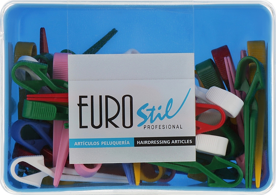 Kleine Kunststoffklammern mehrfarbig 00046 - Eurostil — Bild N1