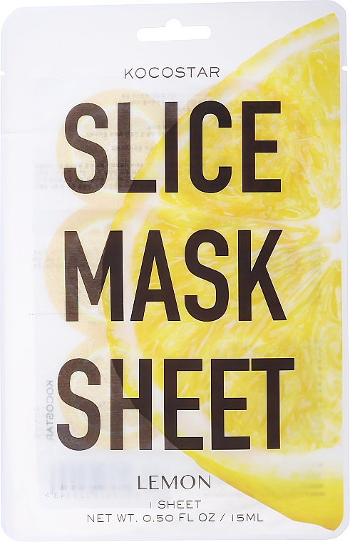 Tuchmaske für das Gesicht Zitrone - Kocostar Slice Face Mask Sheet Lemon — Bild N1