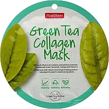Düfte, Parfümerie und Kosmetik Feuchtigkeitsspendende und tonisierende Tuchmaske mit Grüntee-Extrakt, Kollagen und Vitamin E - Purederm Green Tea Collagen Mask