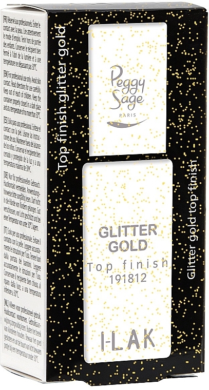Nagelüberlack - Peggy Sage Top Finish Glitter Gold I-Lak — Bild N2