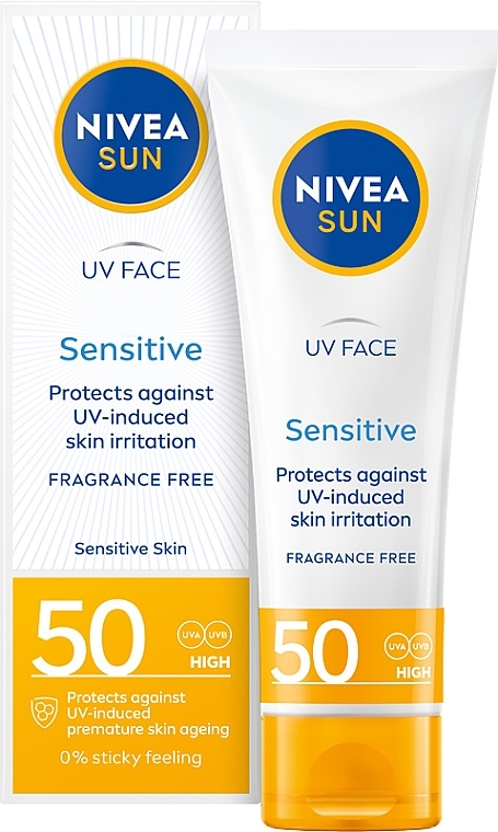 Sonnenschutzcreme für empfindliche Haut - Nivea Sun Sensitive Skin SPF50 High — Bild N1