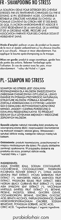 Shampoo für strapaziertes Haar - puroBIO Cosmetics For Hair No Stress Shampoo — Bild N3