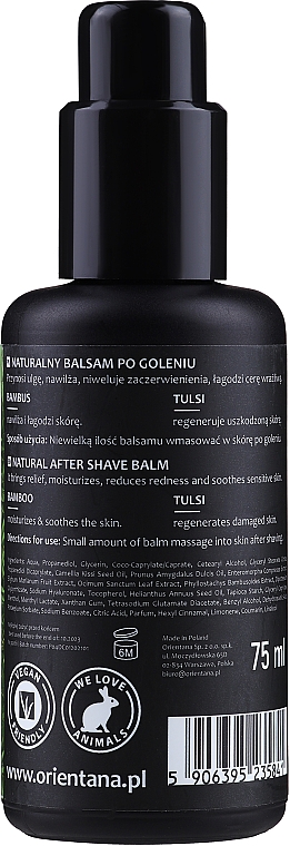 Beruhigender Aftershave-Balsam Bamboo and Tulsi - Orientana After Shave Soothing Balm — Bild N2