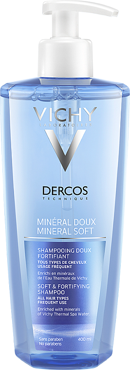 Mildes und kräftigendes Pflege-Shampoo mit mineralisierendem Thermalwasser für alle Haartypen - Vichy Mineral Soft Shampooing — Bild N1
