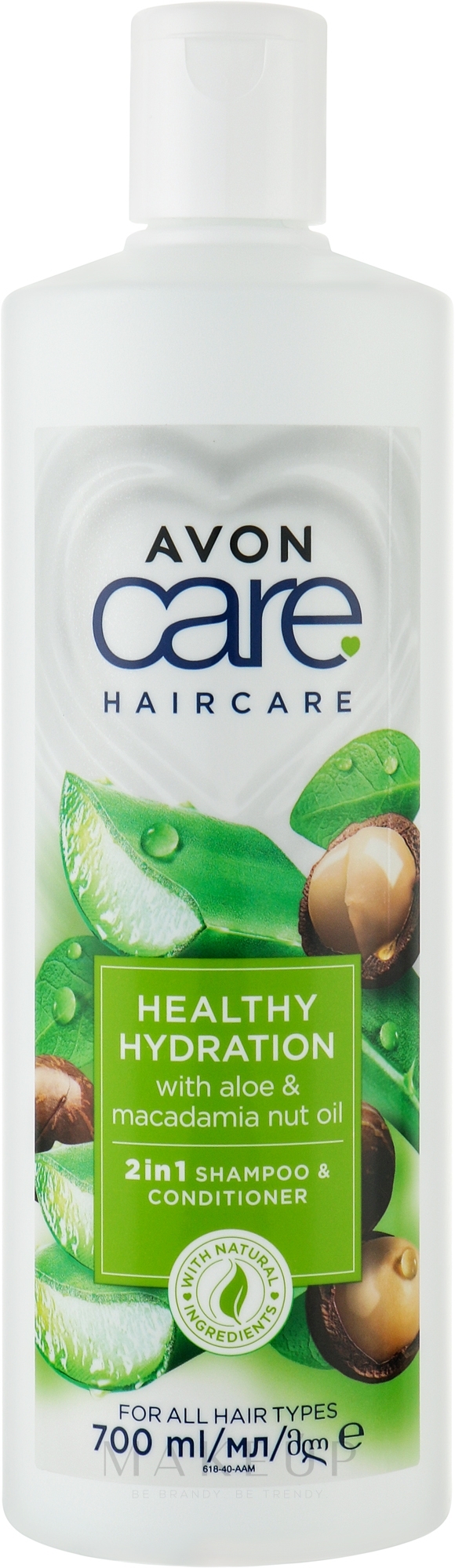 2in1 Shampoo-Conditioner mit Aloe und Macadamianüssen - Avon Care Healthy Hydration 2 In 1 Shampoo & Conditioner — Bild 700 ml