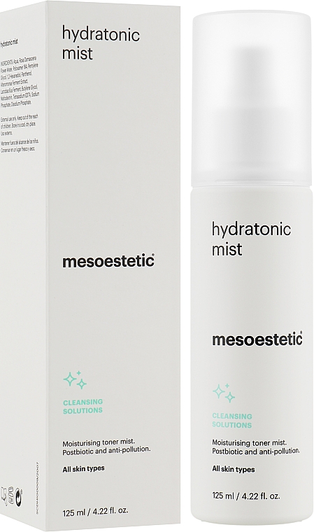 Feuchtigkeitsspendendes und tonisierendes Gesichtsspray mit Rosenwasser und Provitamin B5 - Mesoestetic Cleansing Solutions Hydratonic Mist — Bild N2