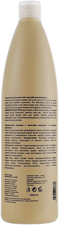 Revitalisierendes Shampoo mit Gelée Royale und Weizenproteinen - Mirella Professional Bee Form Reconstructing Shampoo — Bild N4