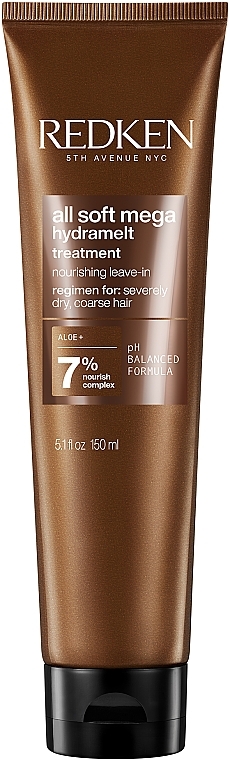 Feuchtigkeitsspendende Haarkur mit Sacha Inchi Oil für trockenes, grobes Haar - Redken All Soft Mega HydraMelt Cream — Bild N1