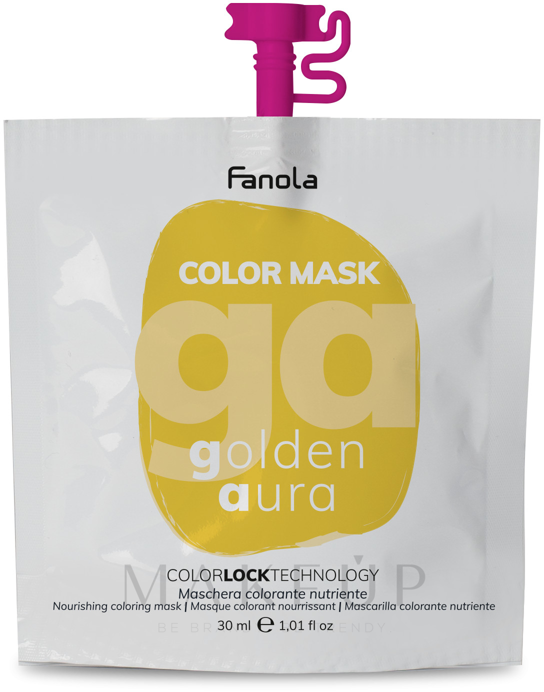 Feuchtigkeitsspendende getönte Haarmaske 30 ml - Fanola Color Mask — Bild Golden