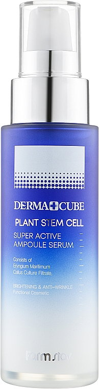 Gesichtsserum mit Stammzellen - FarmStay Derma Cube Plant Stem Cell Super Active Ampoule Serum — Bild N1