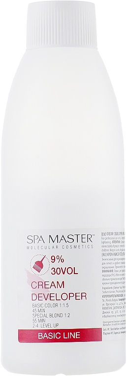 Oxidationscreme 9% - Spa Master Cream Developer 30 Vol — Bild N1