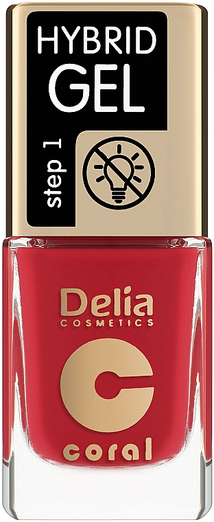 Gelnagellack - Delia Cosmetics Coral Nail Hybrid Gel — Bild N1