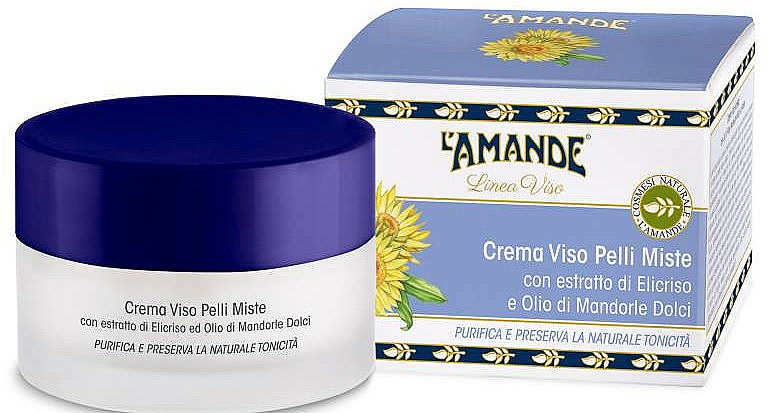 Reinigende Gesichtscreme für Mischhaut und zu Akne neigende Haut - L'Amande Marseille Viso Crema Pelli Miste — Bild N1