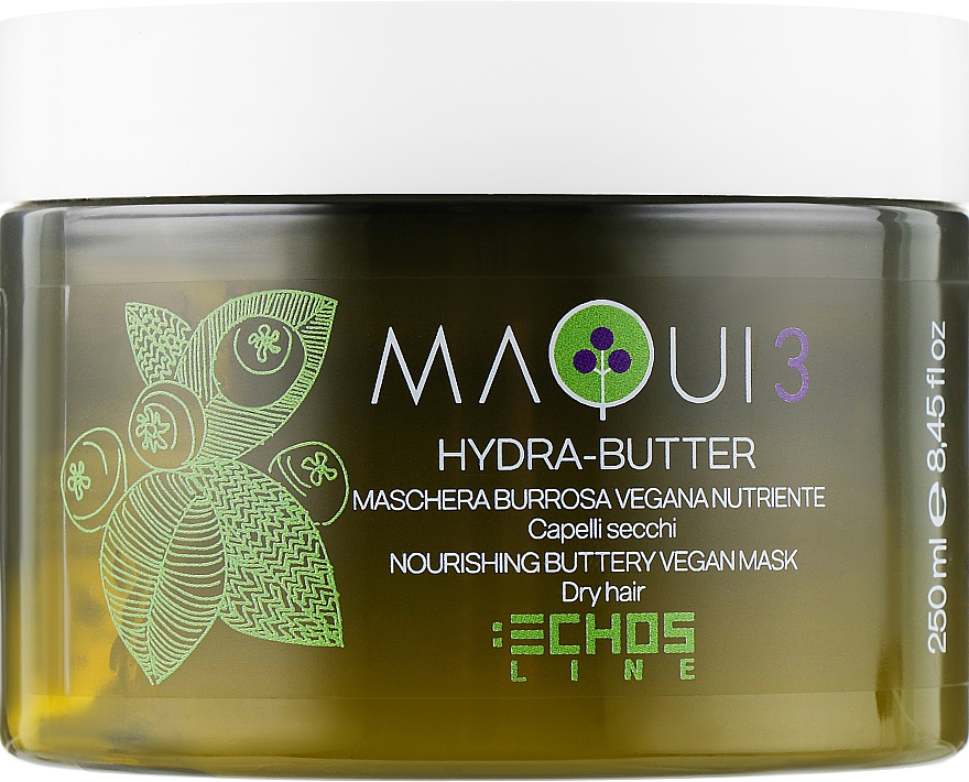 Nährende butterige Vegan-Maske für trockenes Haar - Echosline Maqui 3 Nourishing Buttery Vegan Mask — Bild N1