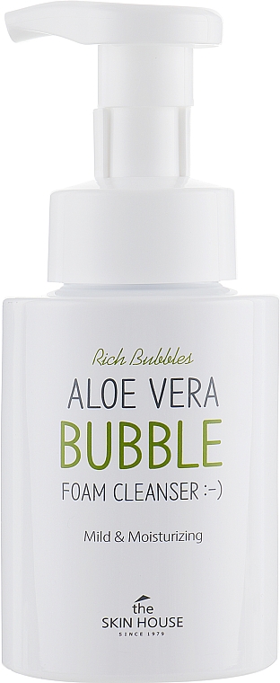 Milder und feuchtigkeitsspendender Gesichtsreinigungsschaum mit Aloe Vera-Extrakt - The Skin House Aloe Vera Bubble Foam Cleanser — Bild N2