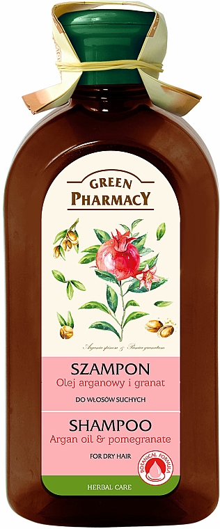 Shampoo für trockenes und geschädigtes Haar mit Arganöl und Granatapfel - Green Pharmacy — Bild N2