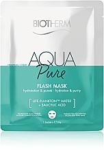 Düfte, Parfümerie und Kosmetik Feuchtigkeitsspendende und reinigende Tuchmaske mit Salicylsäure - Biotherm Aqua Pure Flash Mask