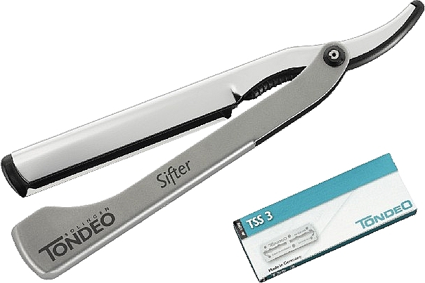 Klappbarer Friseurrasierer mit 10 auswechselbaren Klingen - Tondeo Sifter Classic + 10 TSS3 Blades — Bild N1