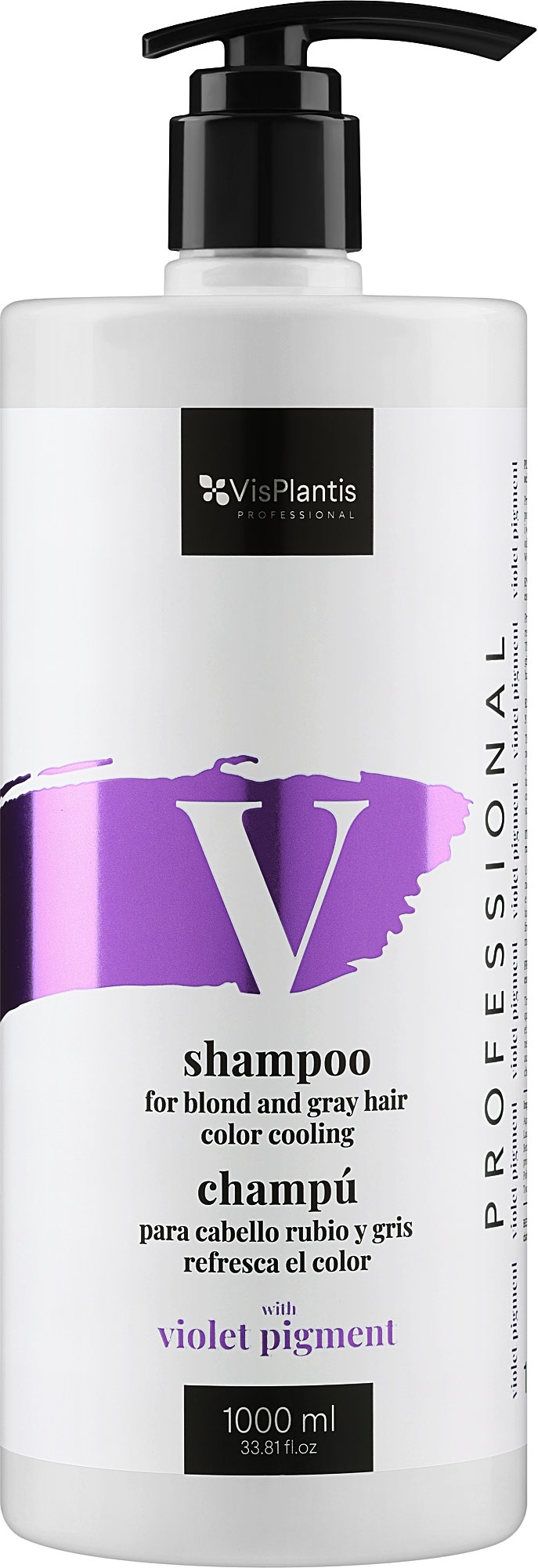 Shampoo für blondes Haar - Vis Plantis Shampoo For Blond and Gray Hair With a Cooling Color — Bild 1000 ml