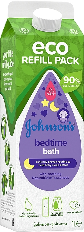 Badeschaum Vor dem Schlafengehen (Ersatzgerät) - Johnson`s Baby Bedtime Bath Eco Refill Pack — Bild N2