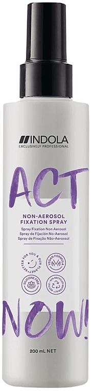 Fixierendes Haarspray - Indola Act Now! Non-aerosol Fixation Spray — Bild N1