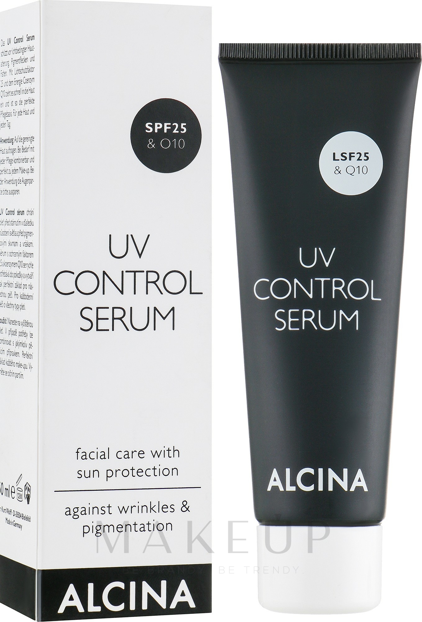 Gesichtspflege mit Sonnenschutz gegen Falten und Pigmentflecken - Alcina No1 UV Control Serum — Bild 50 ml
