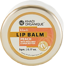 Düfte, Parfümerie und Kosmetik Lippenbalsam mit Bienenwachs und Sheabutter - Khadi Organique Peach Lip Balm