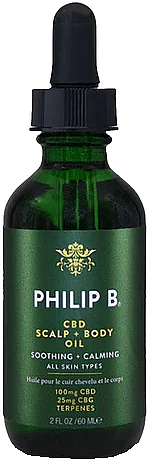 Beruhigendes Kopfhaut- und Körperöl - Philip B CBD Scalp + Body Oil — Bild N1
