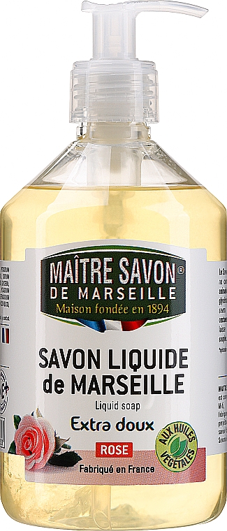 Flüssige Marseiller Seife Rose - Maitre Savon De Marseille Savon Liquide De Marseille Rose Liquid Soap — Bild N1