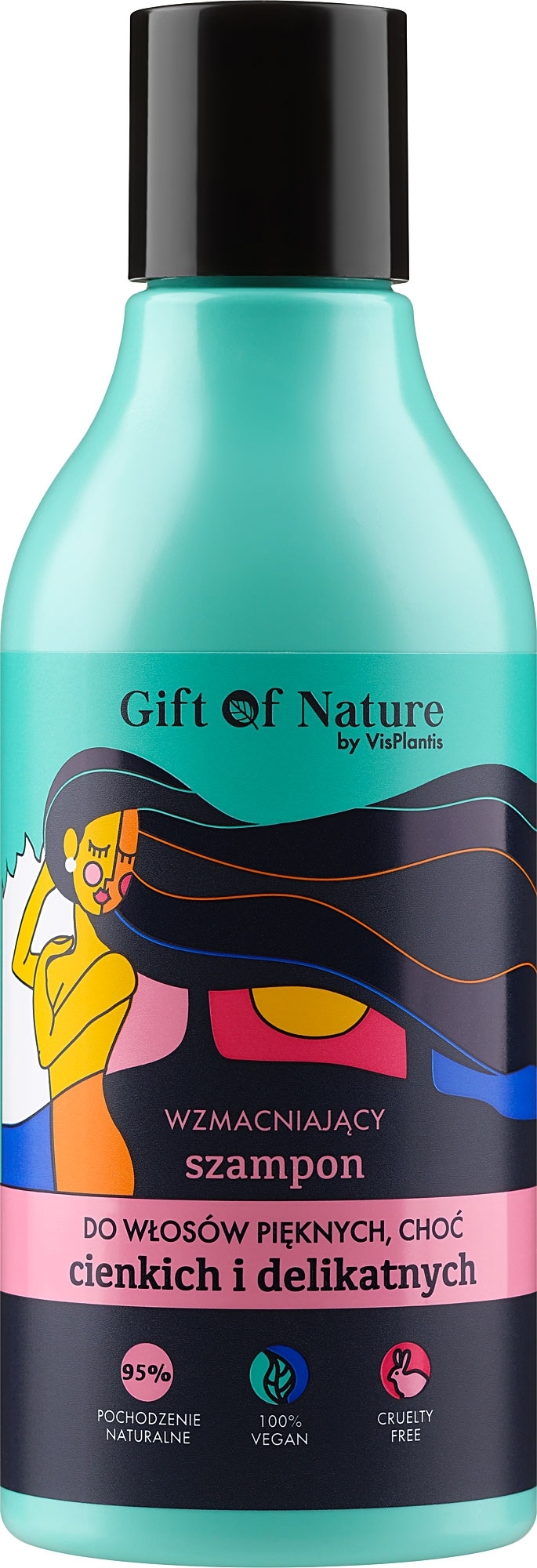 Shampoo für schwaches und trockenes Haar mit Schwarzkümmel-Extrakt - Vis Plantis Gift of Nature Strengthening Shampoo For Thin & Delicate Hair — Bild 300 ml