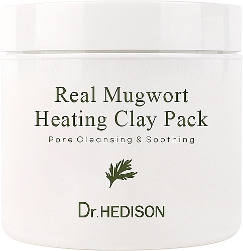 Wärmende Maske gegen Mitesser mit Wermutextrakt - Dr. Hedison Real Mugwort Heating Clay Pack — Bild N1