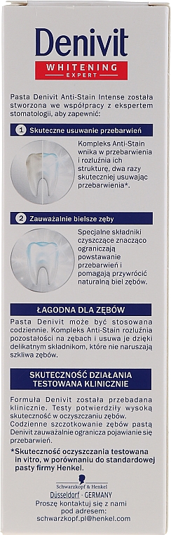 Aufhellende Zahnpasta Anti-Stain Intense - Denivit — Bild N2