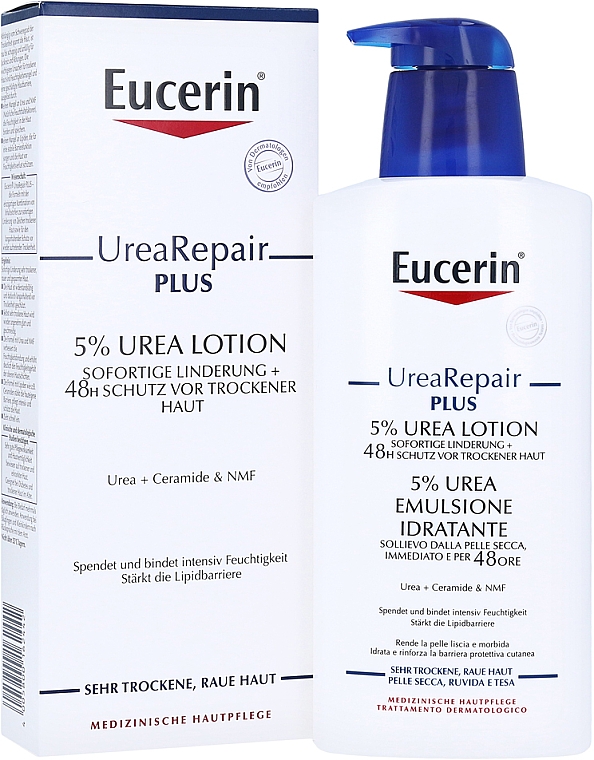 Feuchtigkeitsspendende Körperlotion für trockene Haut mit 5% Urea - Eucerin UreaRepair PLUS Lotion 5% Urea — Bild N3