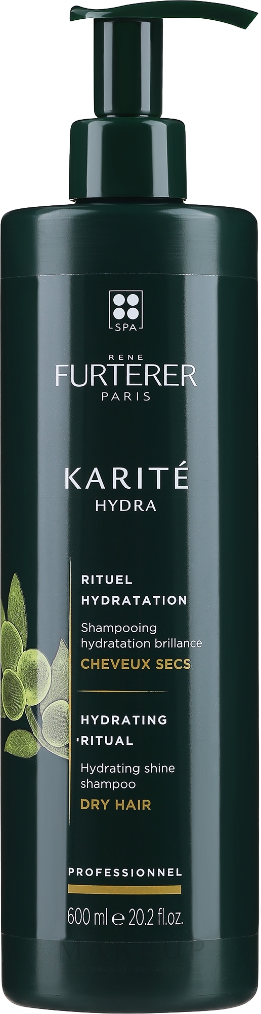 Feuchtigkeitsspendendes Shampoo für trockenes Haar - Rene Furterer Karite Hydra Hydrating Shine Shampoo — Bild 600 ml